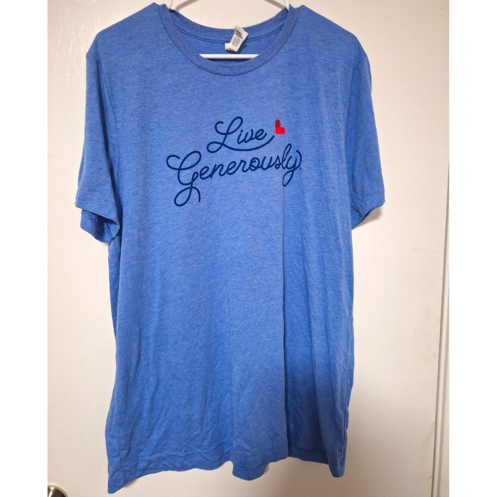 Bella Canvas Live Generously Womens Large T-Shirt Blue Tri Blend Thrivent